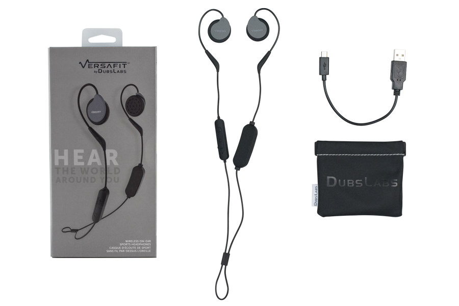 What comes in the box with Versafit Wireless Sport Headphones